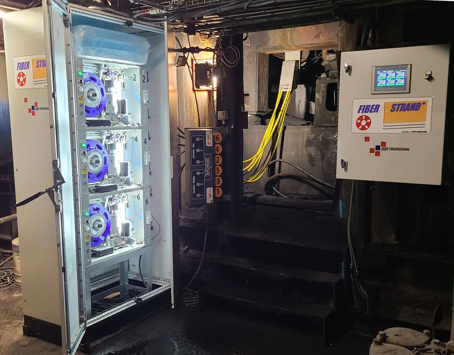 FiberStrand® reel cabinets installed at the caster